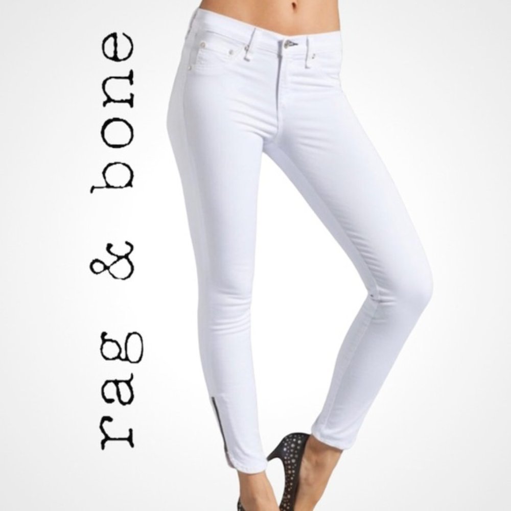 rag & bone Macarthur Skinny Jeans Ankle Zipper 29
